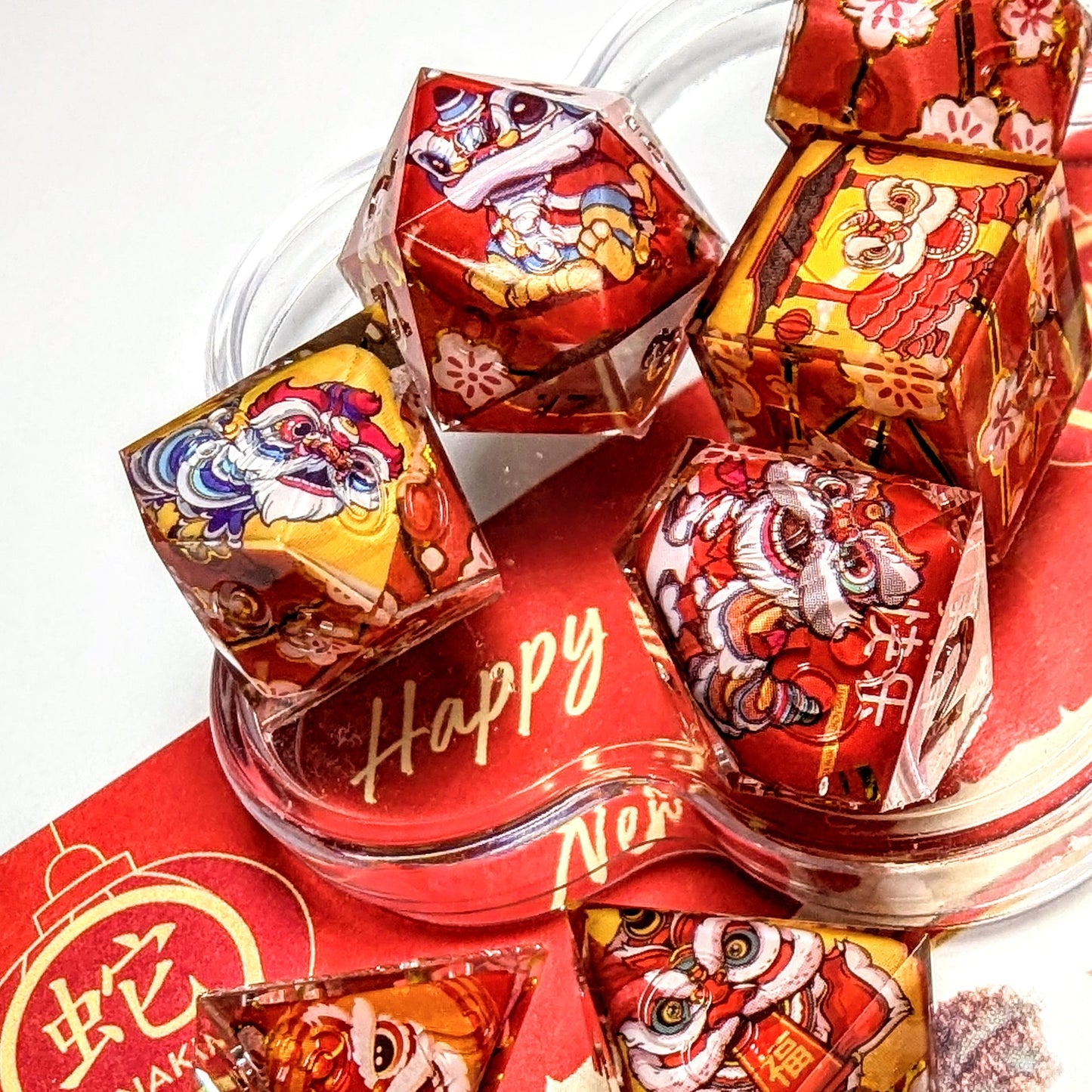 Lion Dance Washi Tape Dice Set