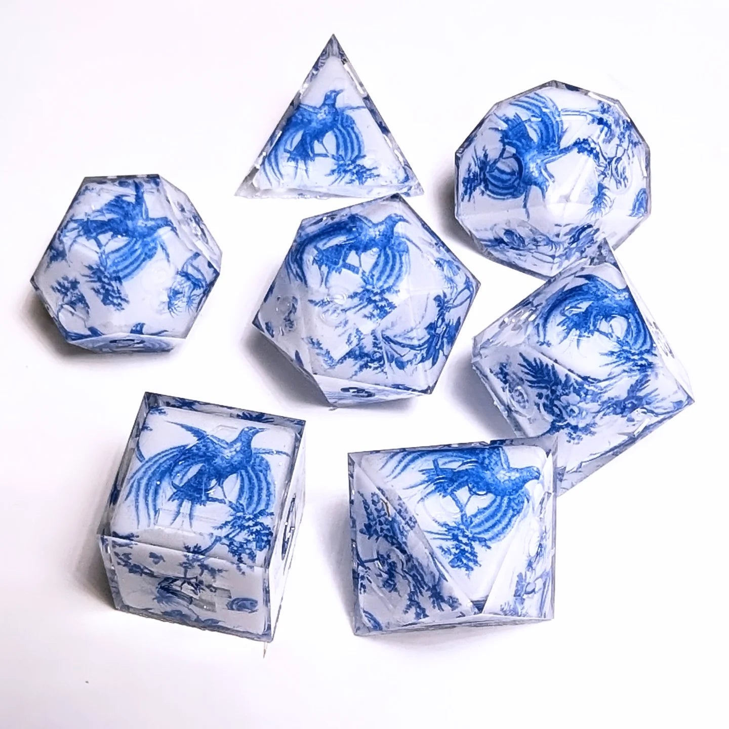 Qing Hua Bird of Paradise Washi Tape Dice Set