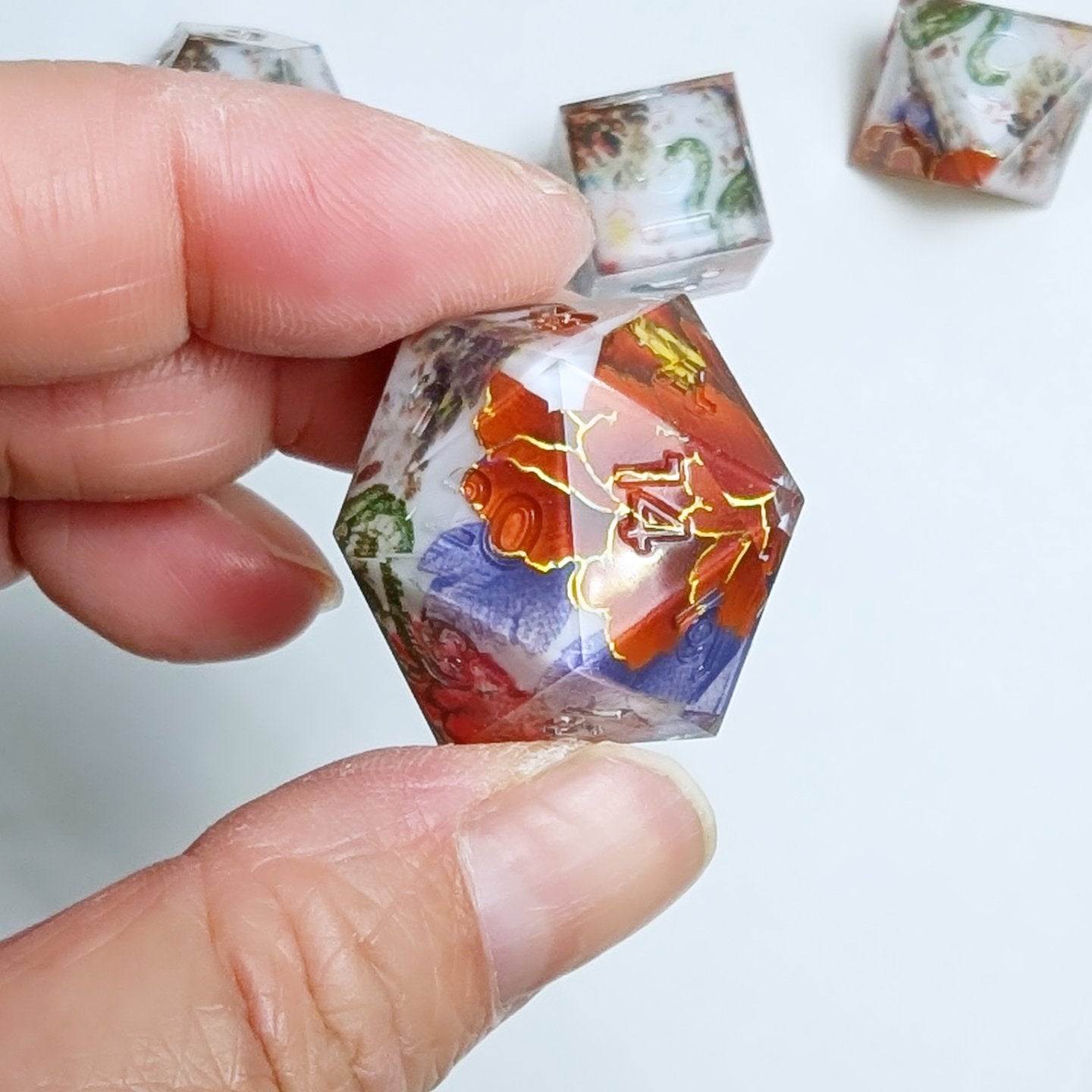 Snake Peony Washi Tape Dice Set