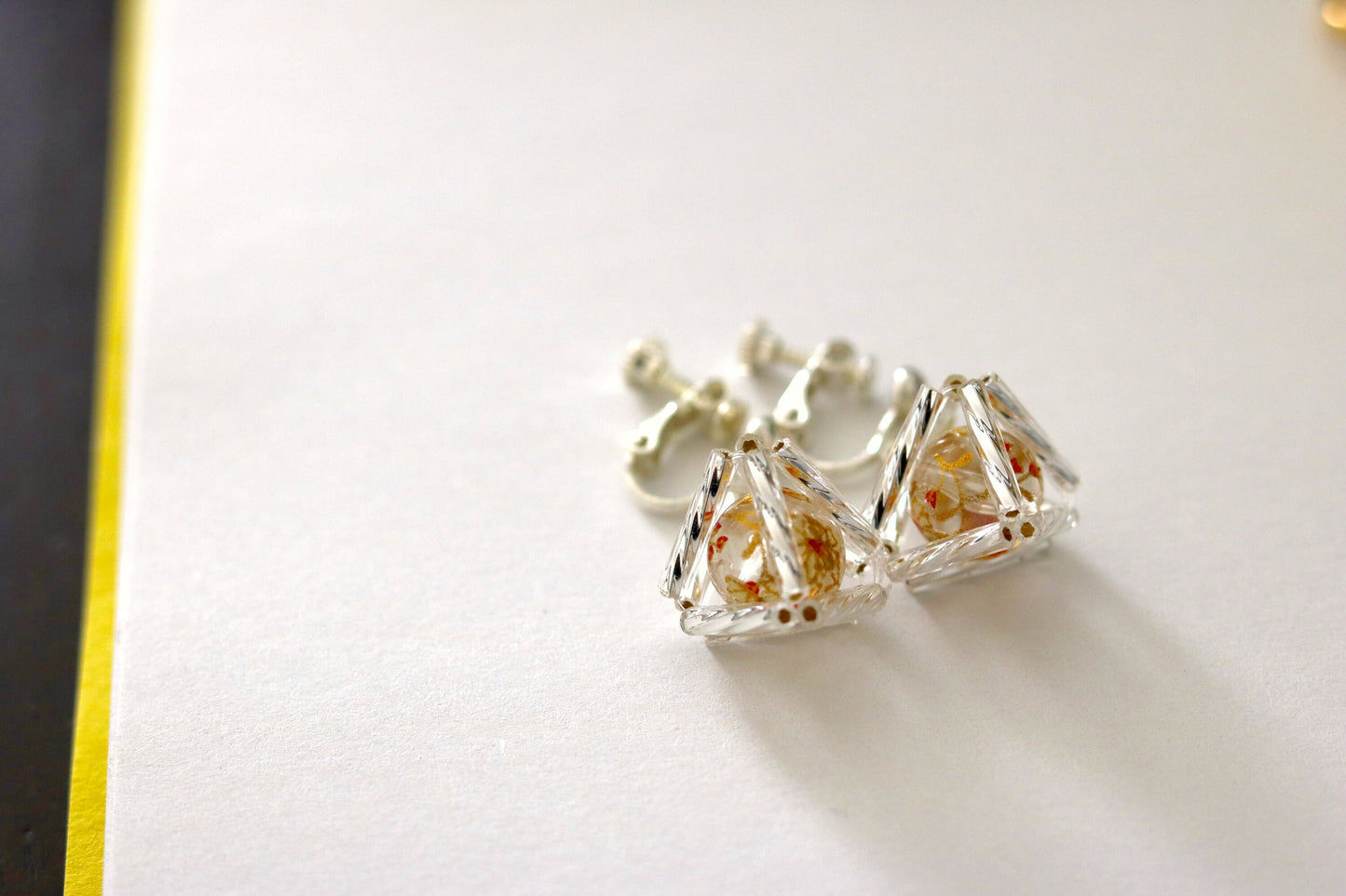 Rhombohedron Beads Earrings