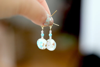 Cherry Blossom Vintage Beads Earrings