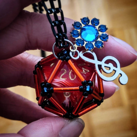 Critical Role Mighty Nien Ruby of the Sea D20 Necklaces