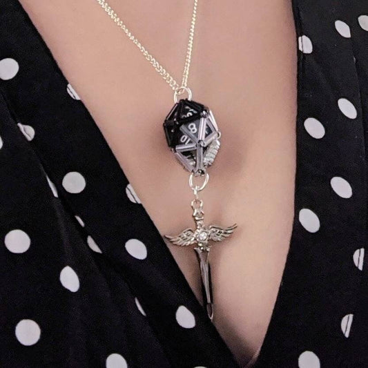 Critical Role Yasha inspired mini removable D20 Necklace