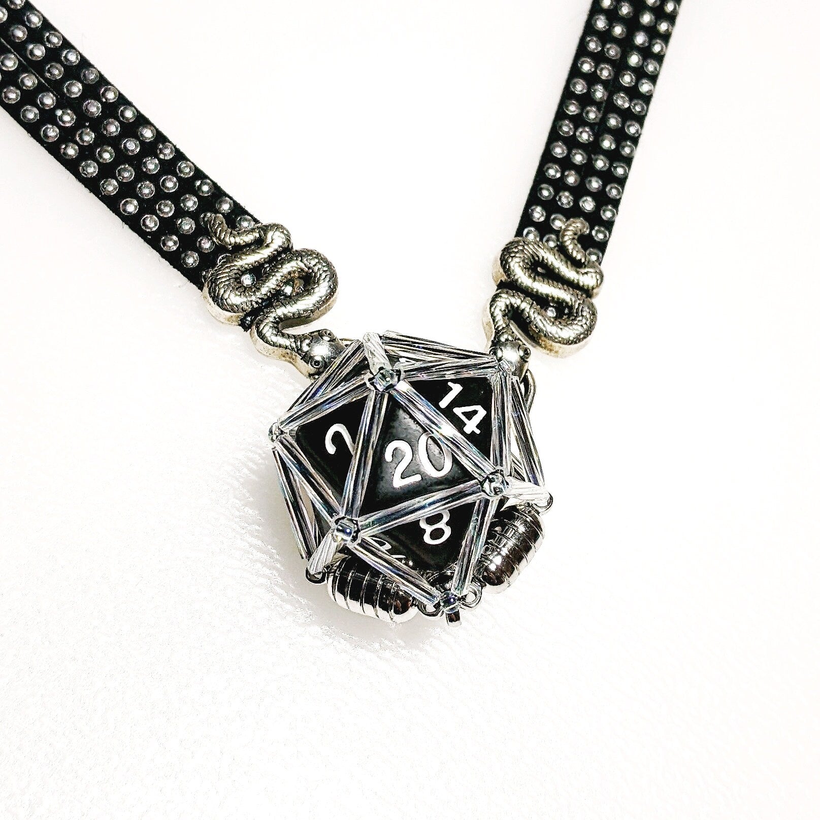 D20 Choker Necklace with Snake Connector
