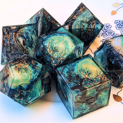 Moonlight Hollow Forest Washi Tape Dice Set