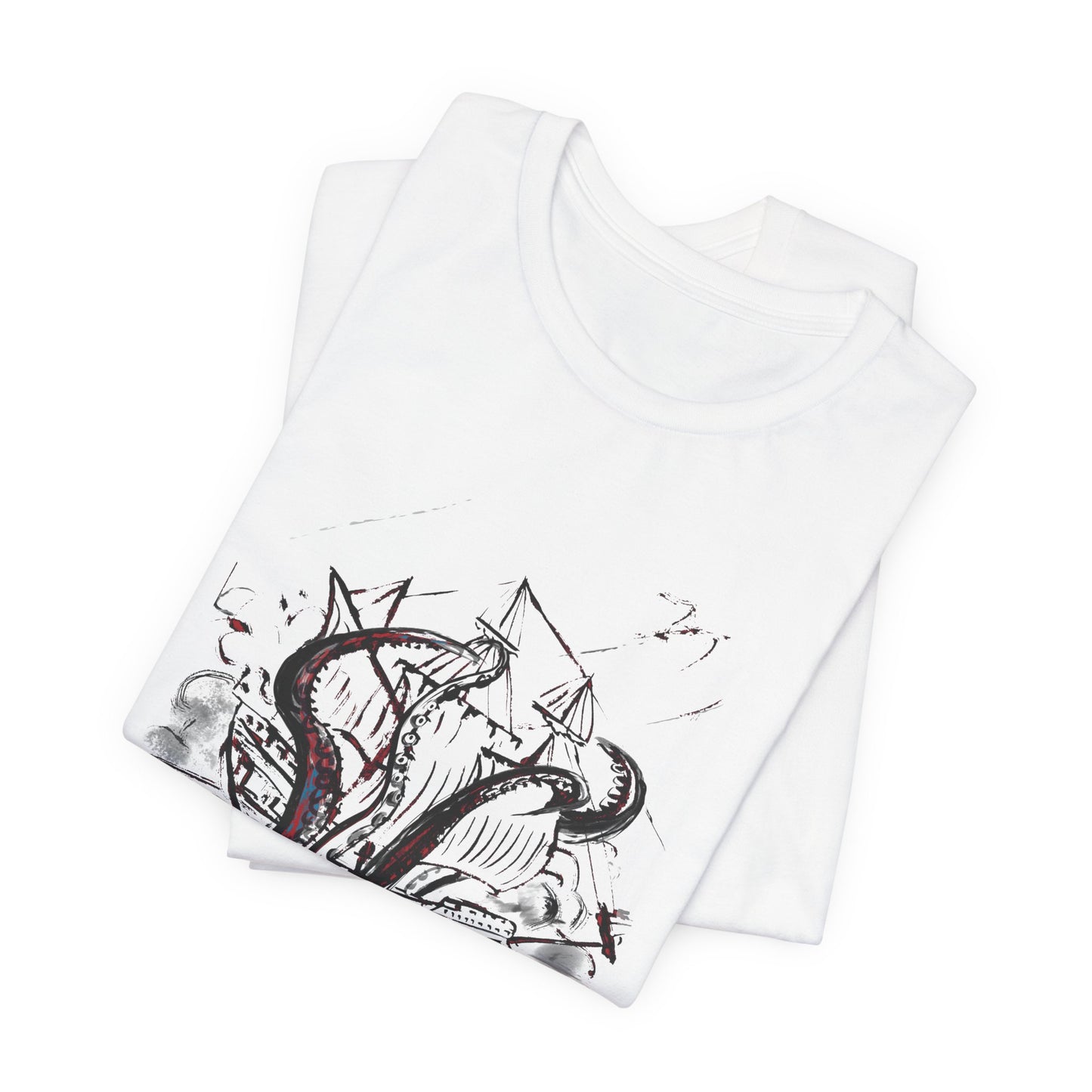 Beware of the Kraken Chinese Ink Paitning Shirt