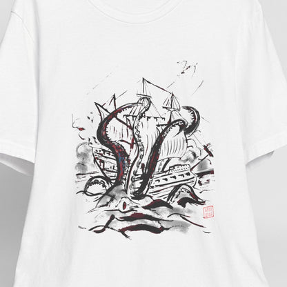 Beware of the Kraken Chinese Ink Paitning Shirt