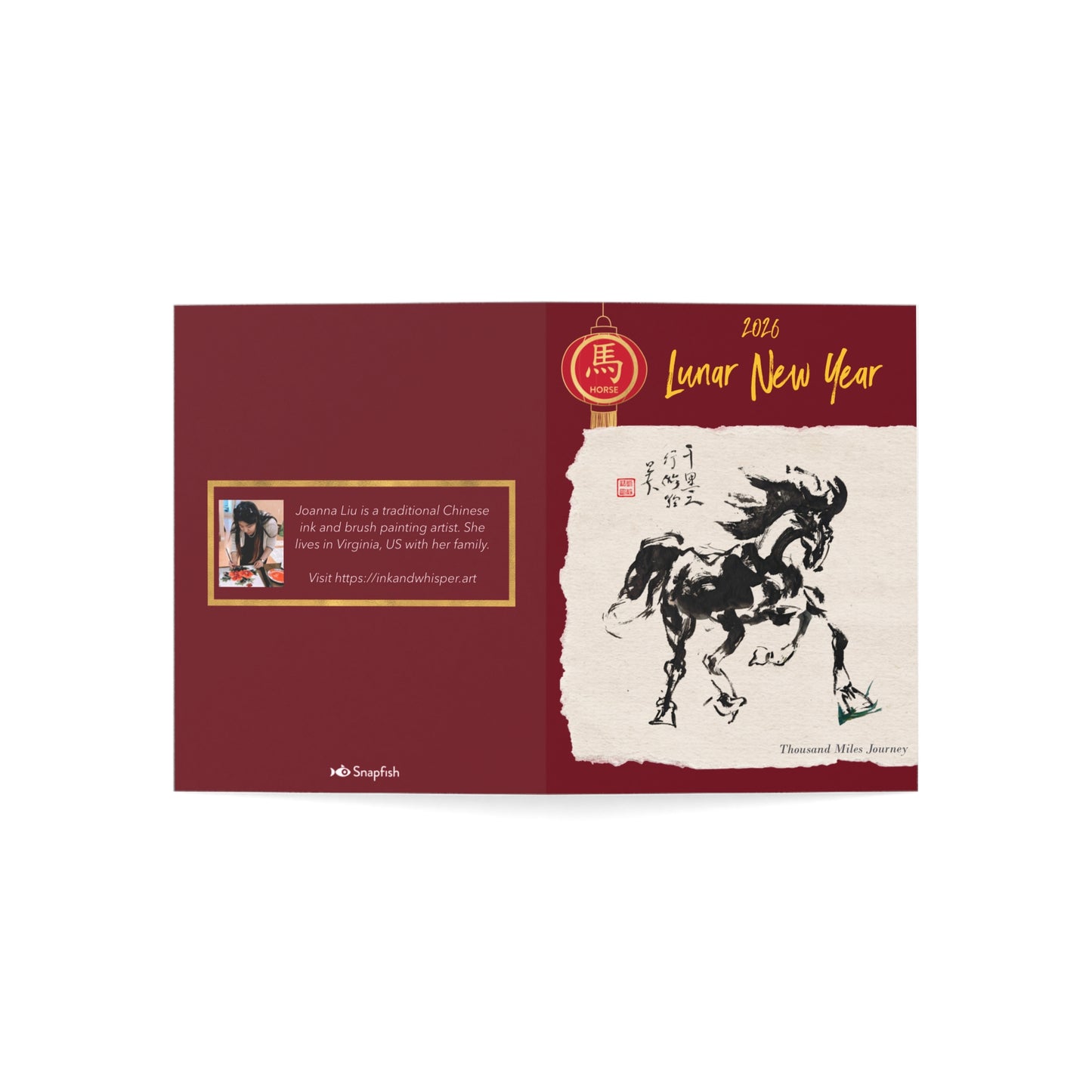 Year of Horse Lunar New Year Card (6 cards)