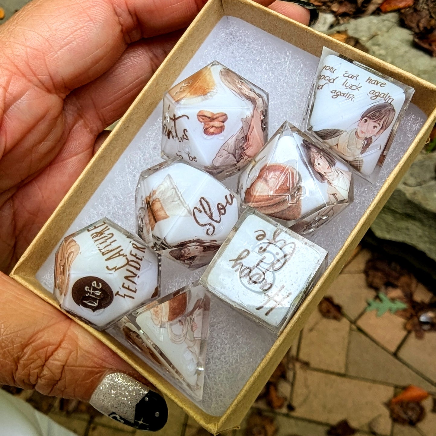 Coffee Girl Washi Tape Dice Set