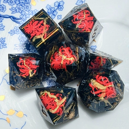 Spider Lily Kintsugi Washi Tape Dice Set