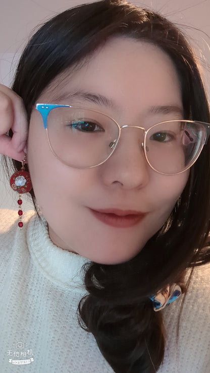 Chinese Lantern inspired earrings