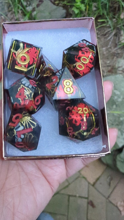 Spider Lily Kintsugi Washi Tape Dice Set