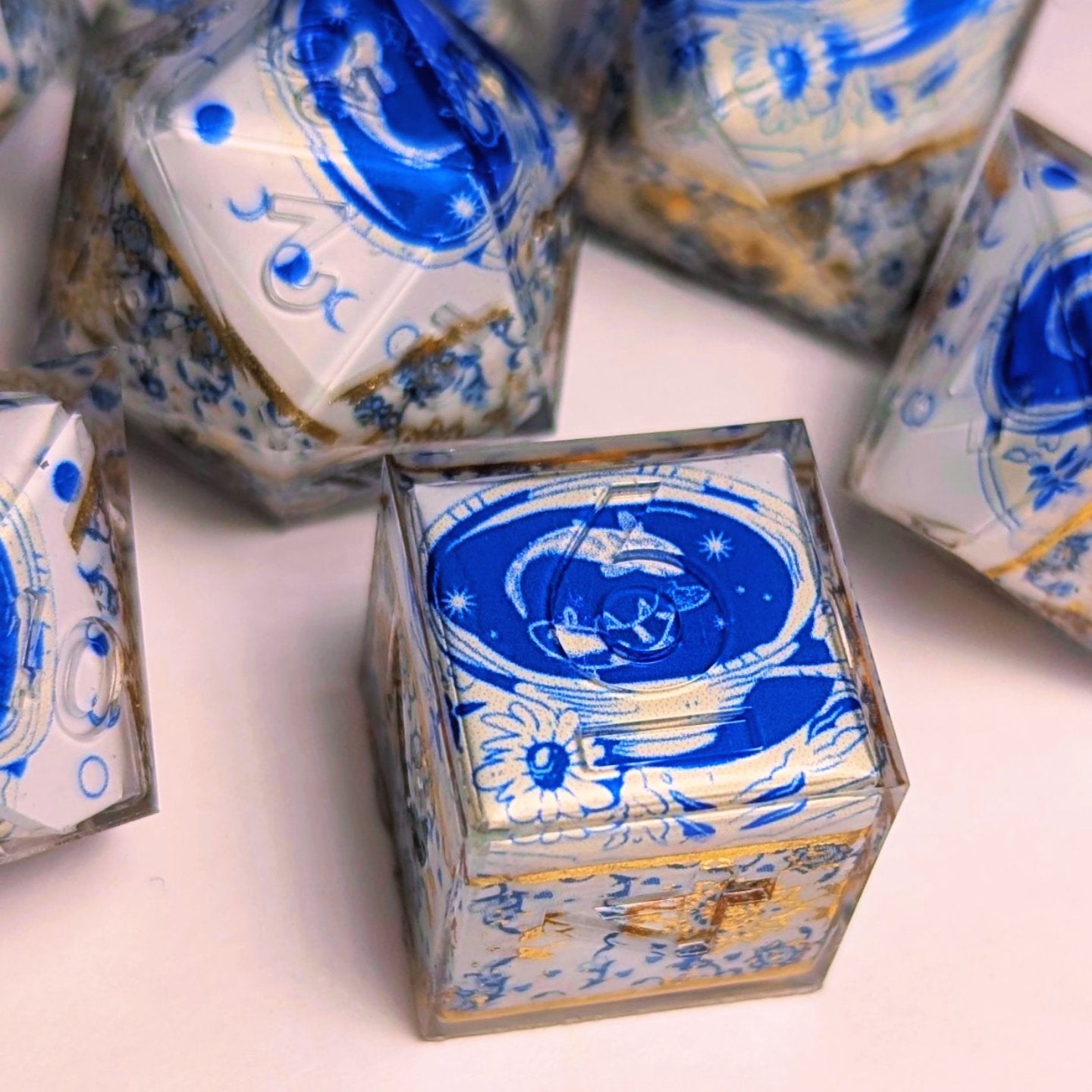 Qing Hua Teacup Koi Washi Tape Dice Set