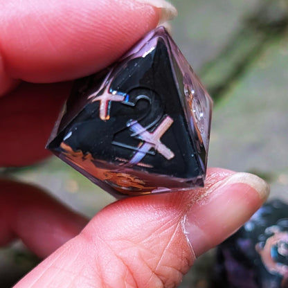 Cute Halloween Ghost Clear Tape 7pc Dice Set