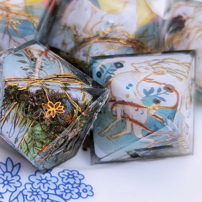 Moonlight Deer Elevated Foil Washi Tape Dice Set