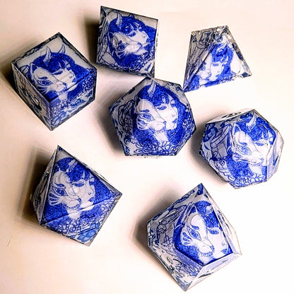 Qing Hua Oni Washi Tape Dice Set