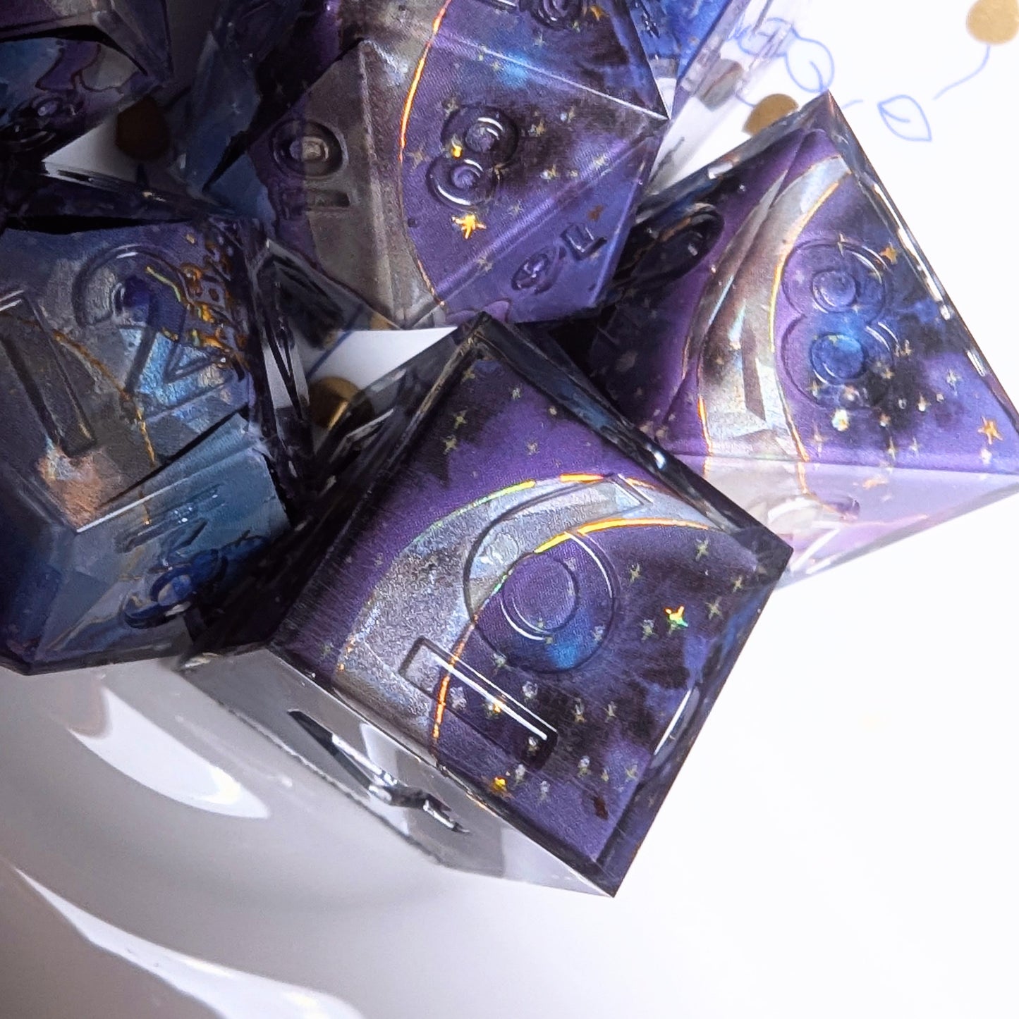Moonlight Nebula Dream Washi Tape Dice Set