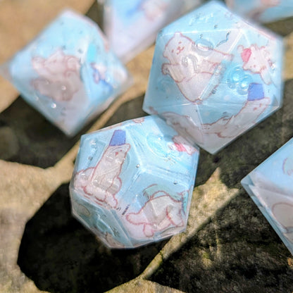 Polar Bear Holiday 7pc Dice Set