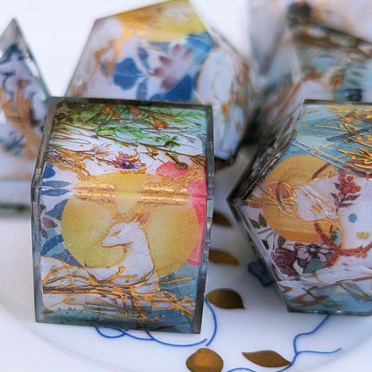 Moonlight Deer Elevated Foil Washi Tape Dice Set
