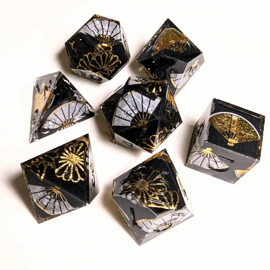 Golden Fan Daisies Washi Tape Dice Set