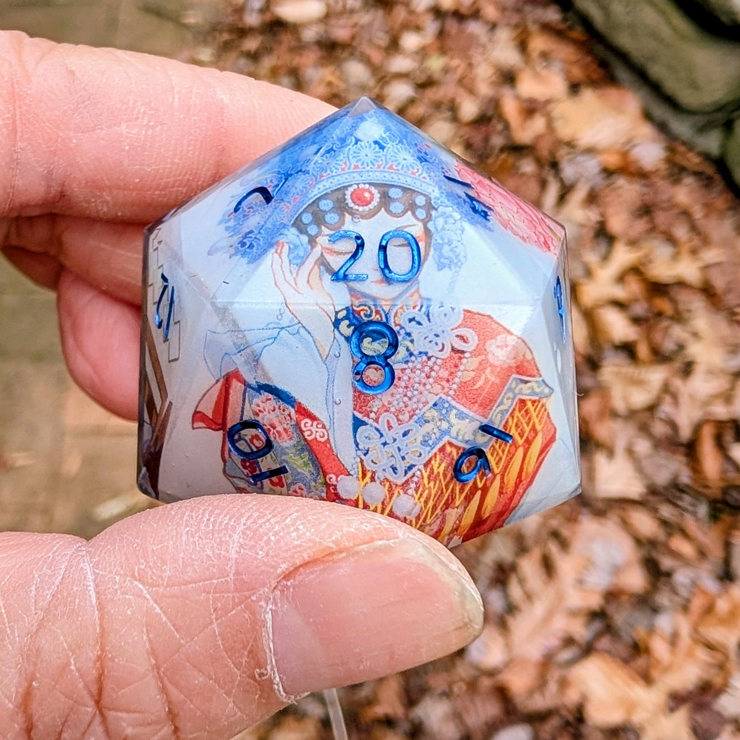 [Flaw] Peking Opera Blue Crown Washi Tape 35mm Chonk