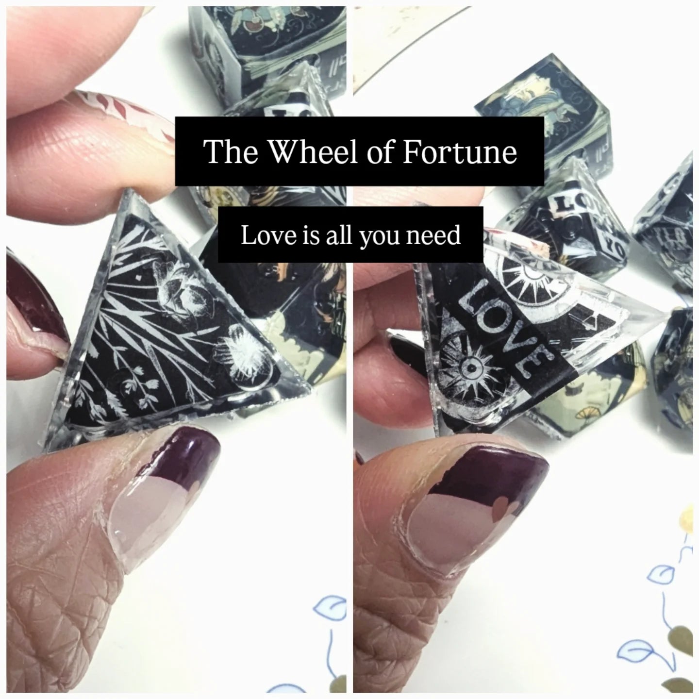 Tarot Card Self-Love Washi Tape Dice Set