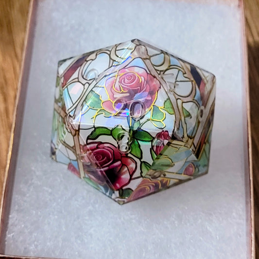Flawed 35mm Chonk Stained Glass Rose (folded tape)