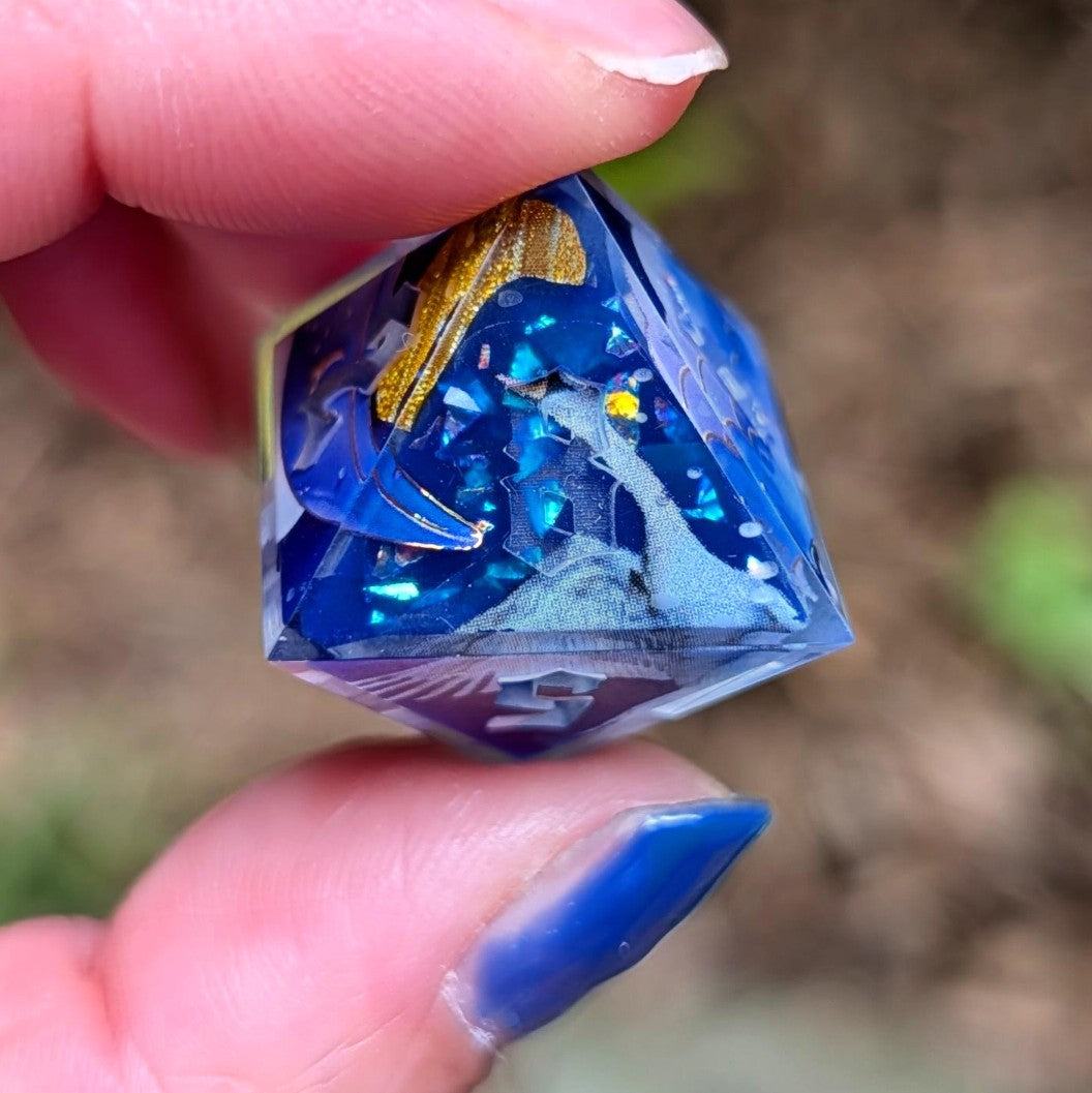 Swan Lake in Space Alt Shaped 7pc Dice Set