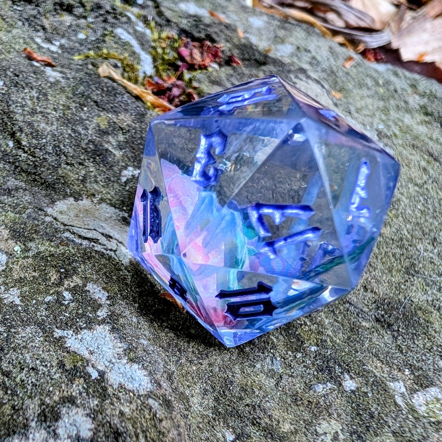 Two origami crane D20s 25mm