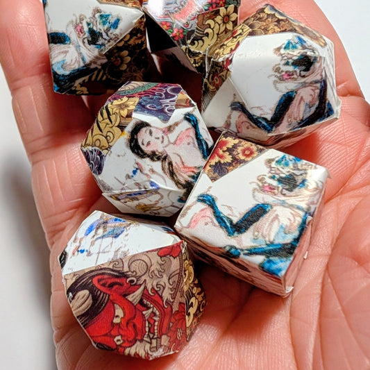 Hua Pi Painted Skin Ghoul Washi Tape Dice Set