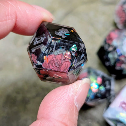 Rose for My Love Alt 7pc Dice Set
