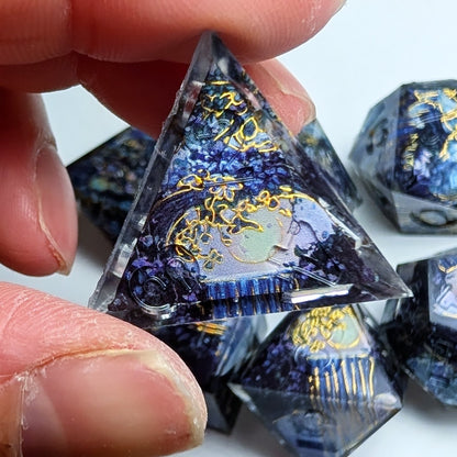 Full Moon Waterfall Glitter Washi Tape Dice Set