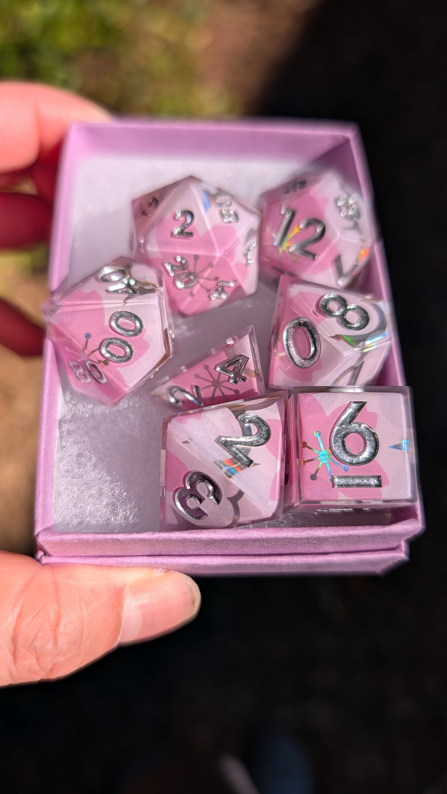 Pink Sakura Washi Tape Dice Set