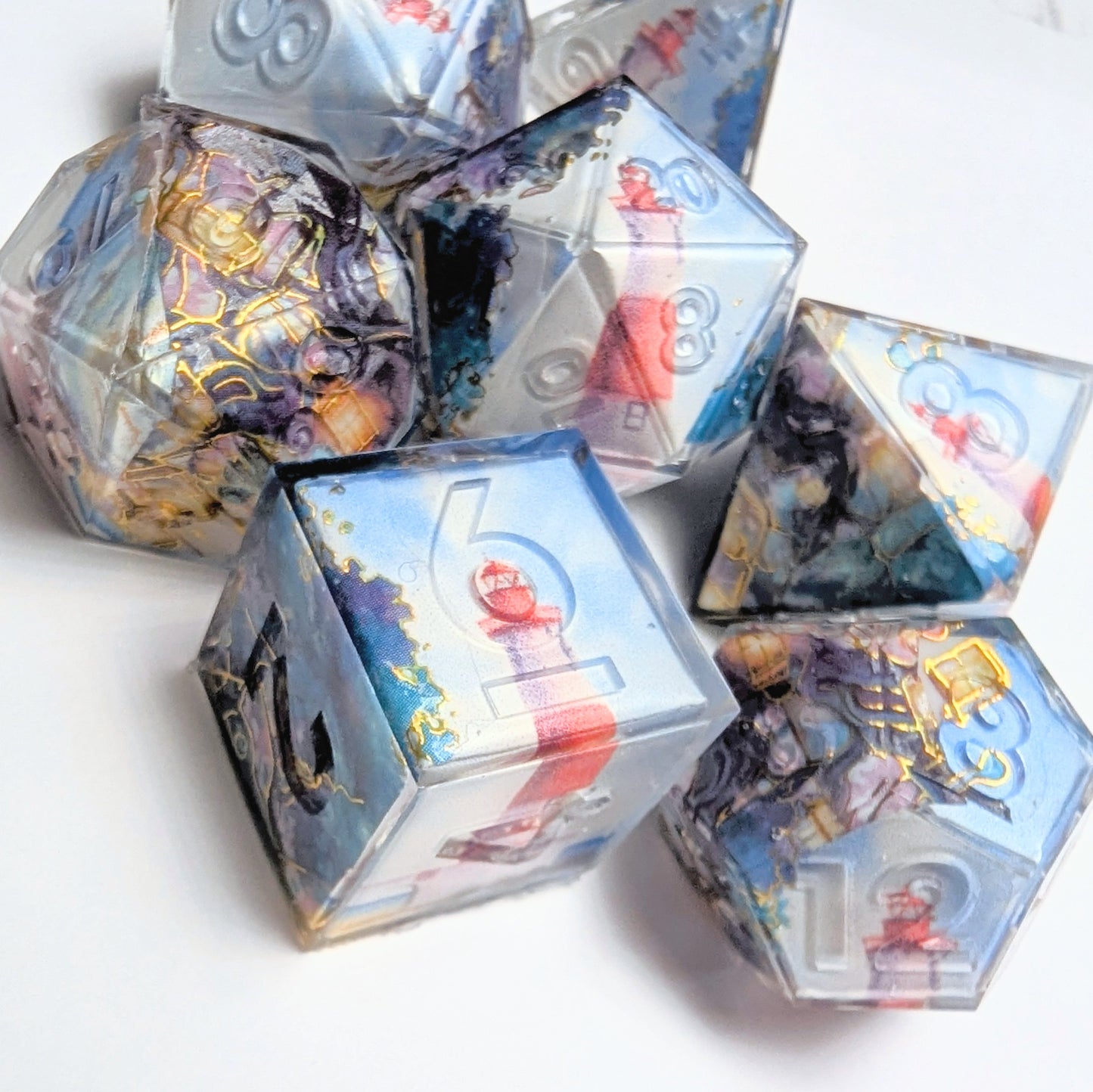 Lighthouse Shimmer Washi Tape Dice Set