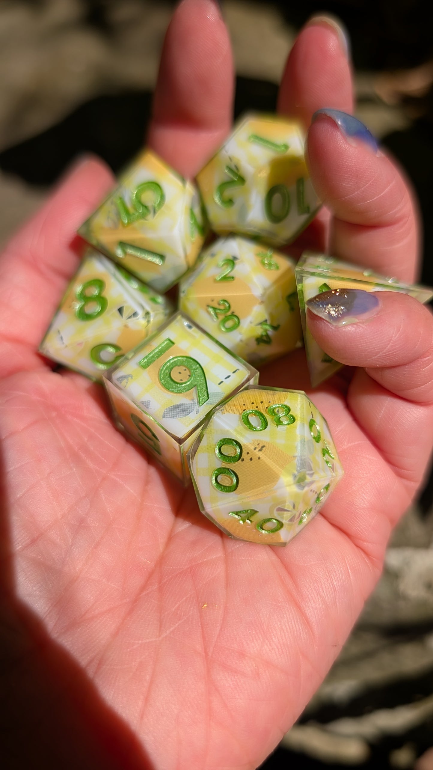 Lemon Fresh 7pc Dice Set