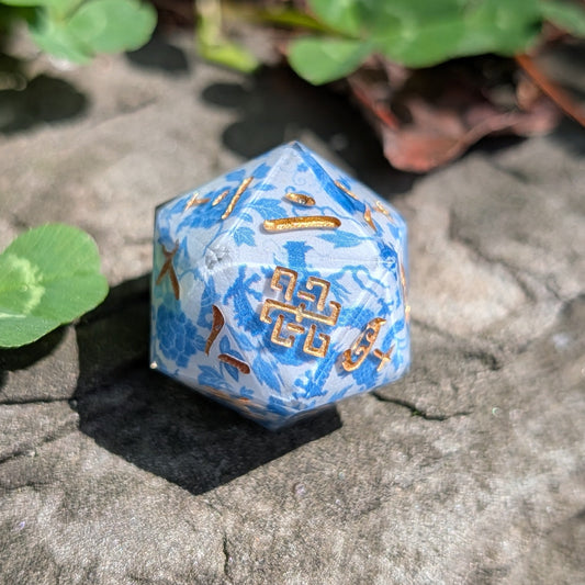 Qing Hua Small Dragon Single D20 Chinese Characters (Kanji)