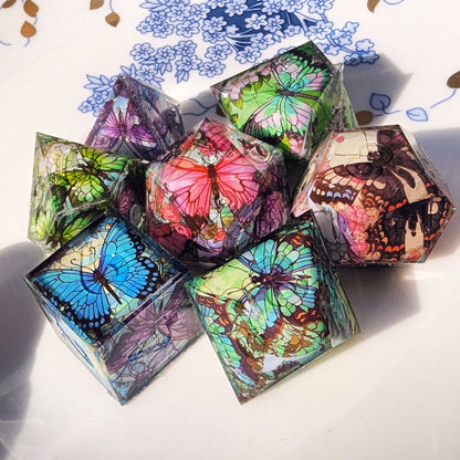 Stained Glass Butterfly Washi Tape Dice Set