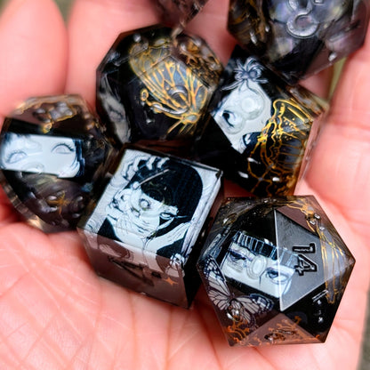 Gothic Manga Eyes 7pc Dice set