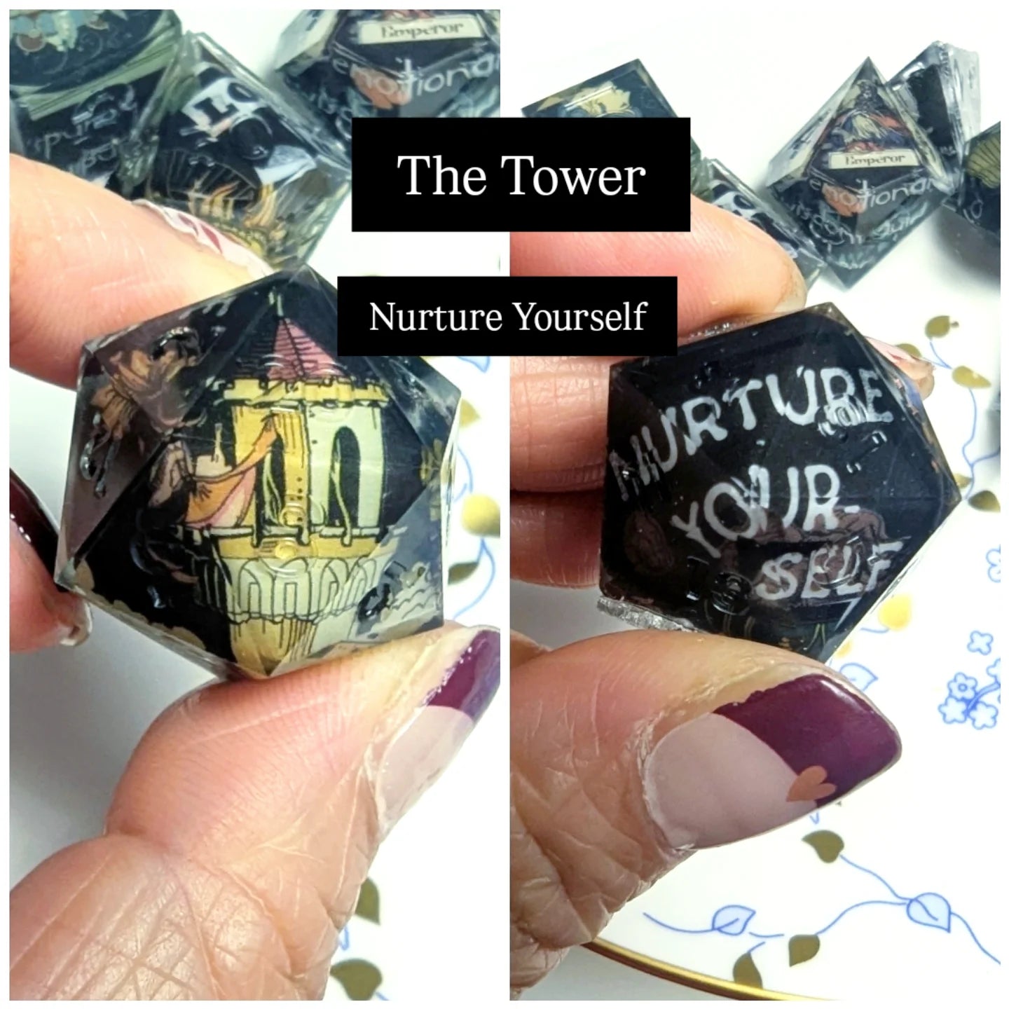 Tarot Card Self-Love Washi Tape Dice Set