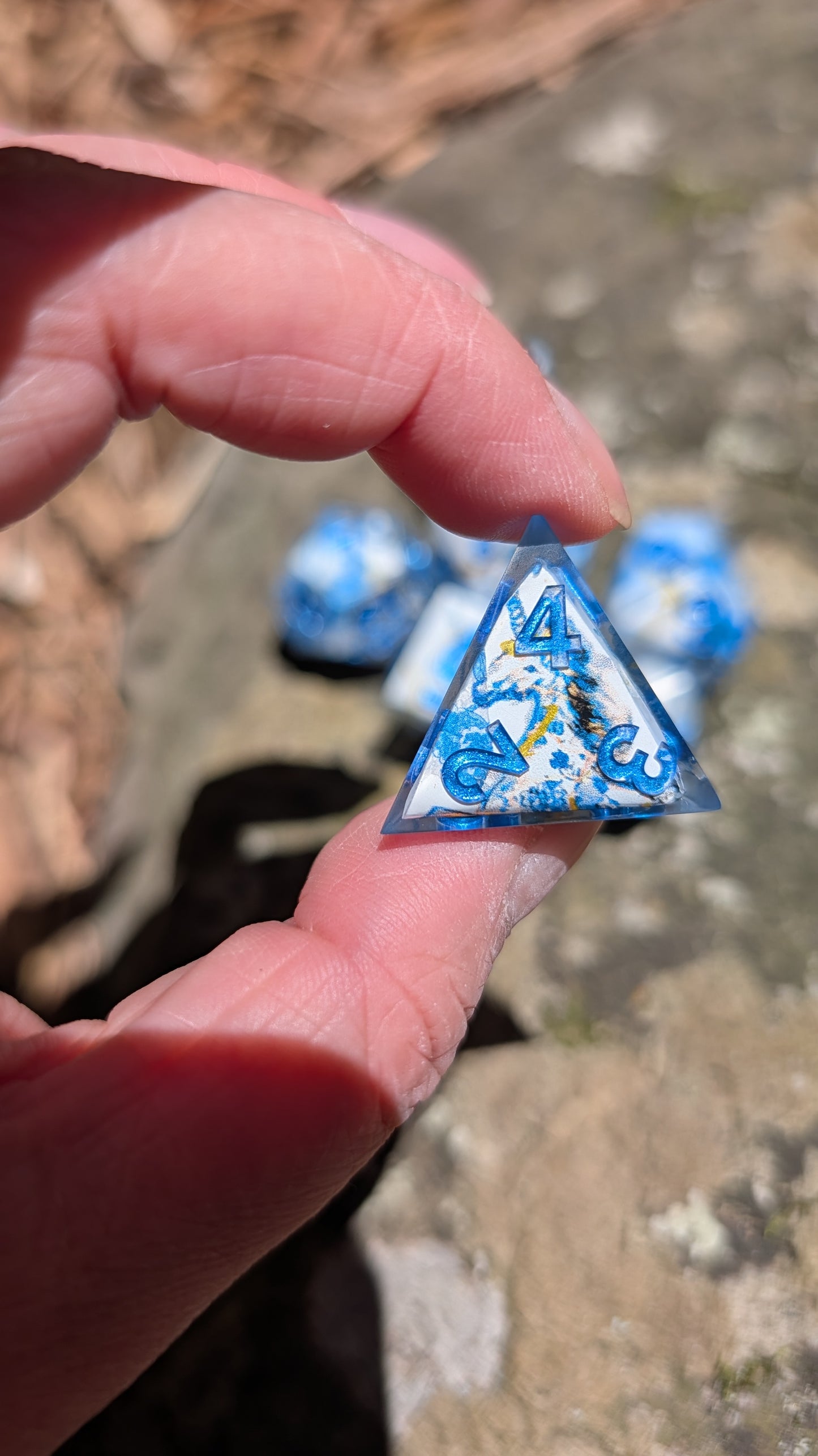 Kintsugi Qing Hua Unicorn Washi Tape Dice Set