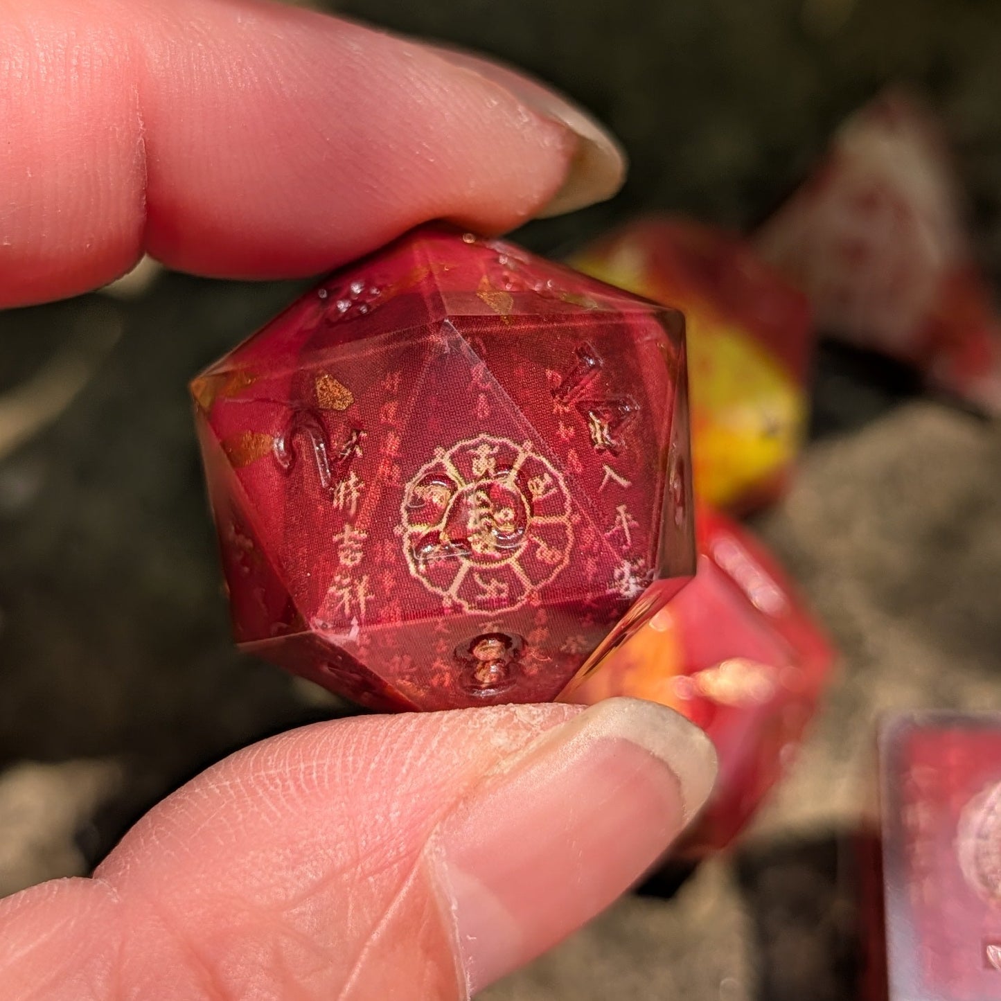 Chinese Talisman 7pc Dice Set