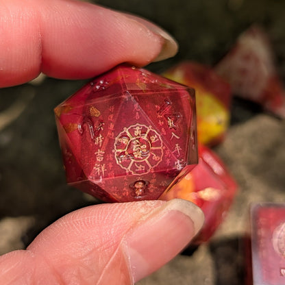 Chinese Talisman 7pc Dice Set