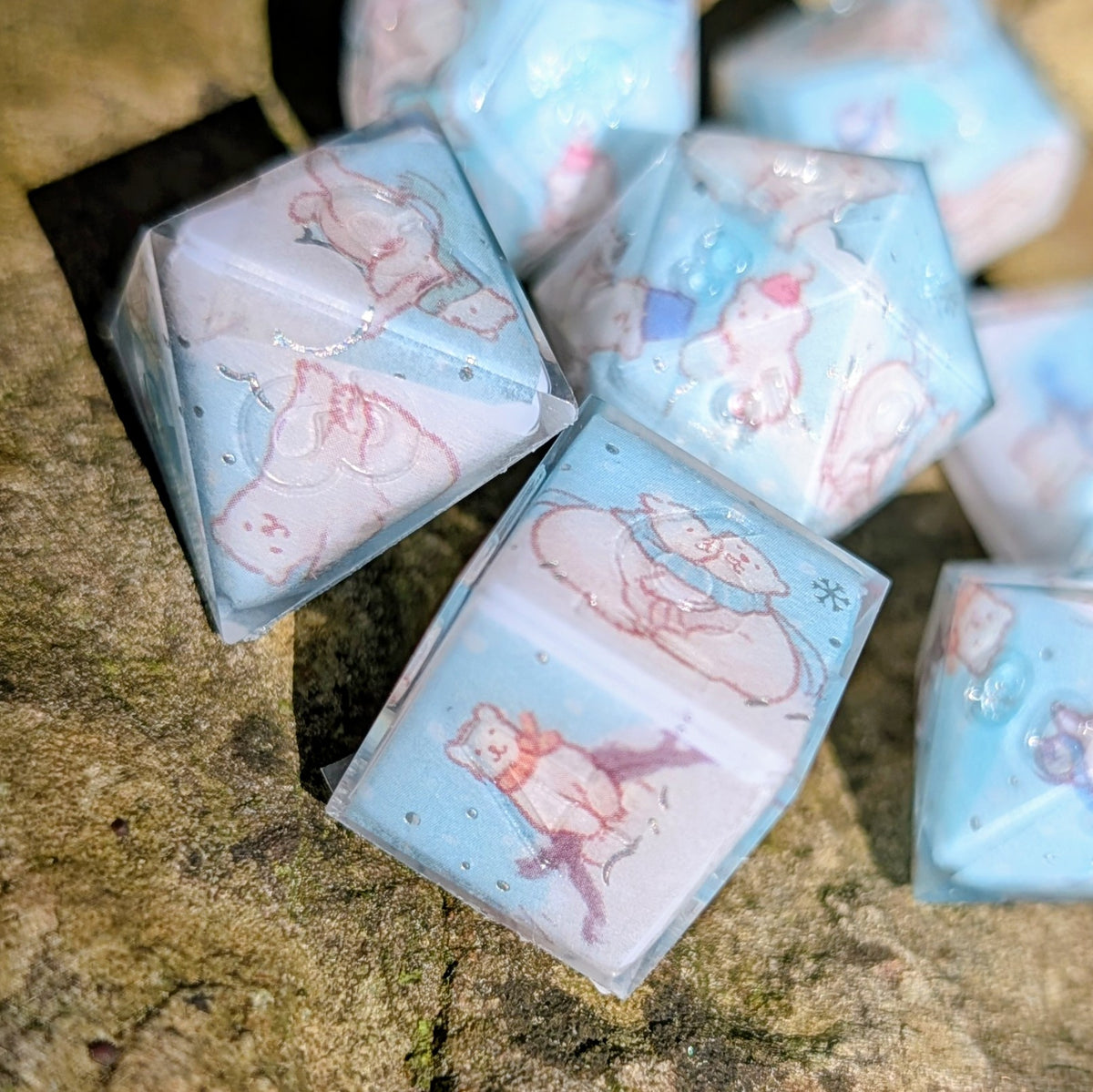 Polar Bear Holiday 7pc Dice Set