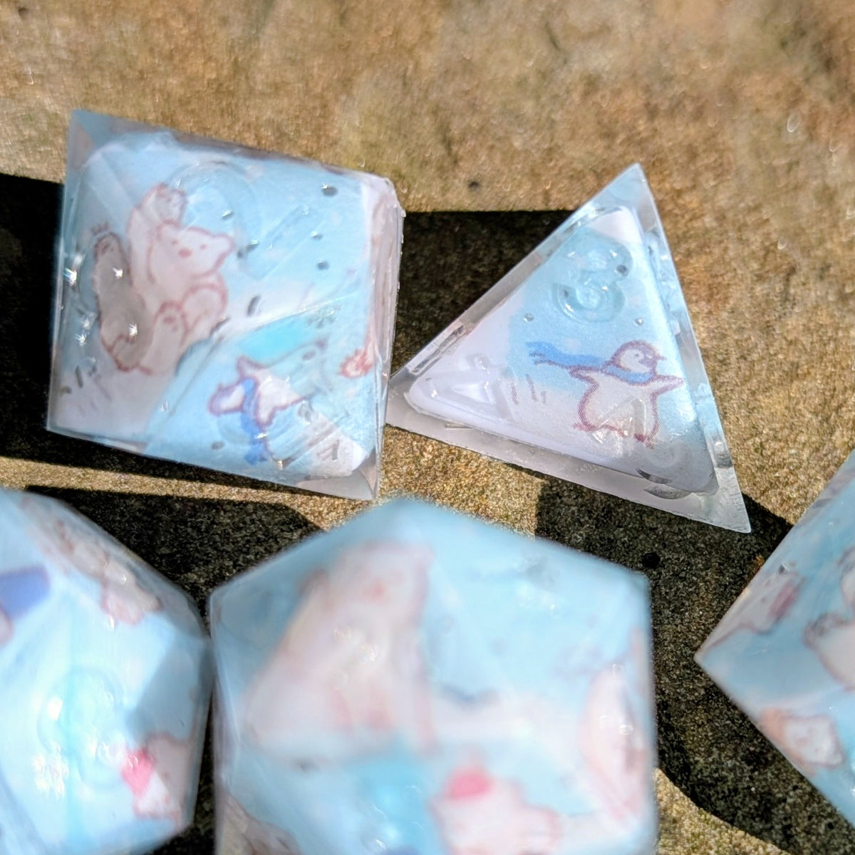 Polar Bear Holiday 7pc Dice Set