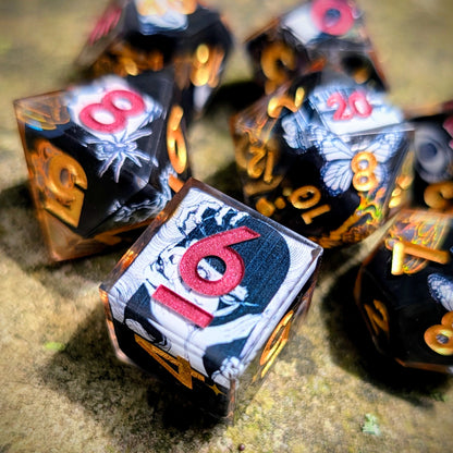 Gothic Manga Eyes 7pc Dice set