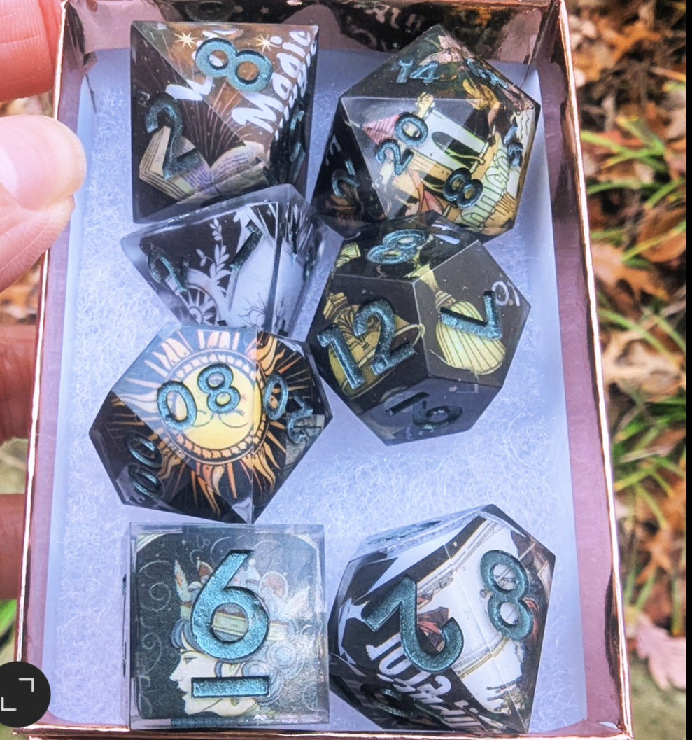 Tarot Card Self-Love Washi Tape Dice Set
