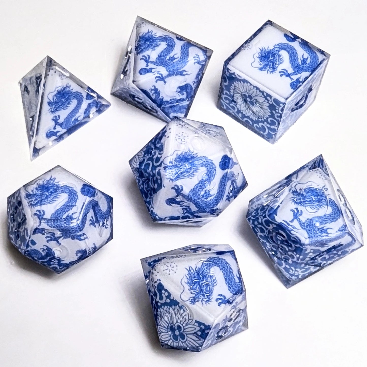 Qing Hua Flying Dragon Washi Tape Dice Set