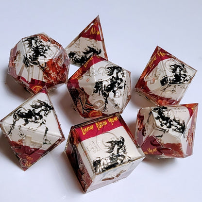 Brush Ink Horse Washi Tape Dice Set