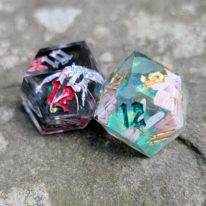 Forgotten Souls and Peaceful Lotus, A DaggerHeart Hope and Fear D12 Pair