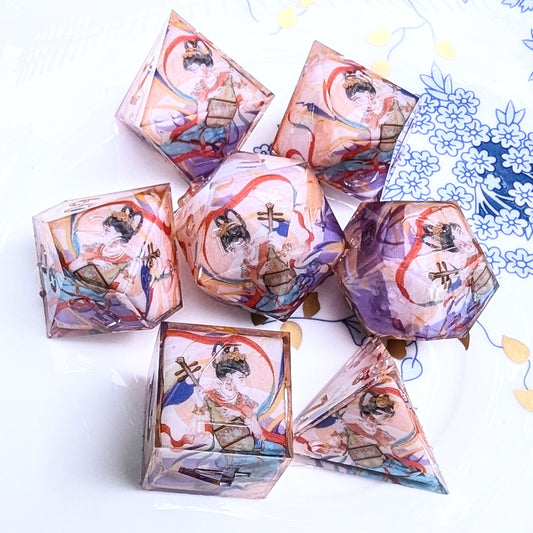 Chinese goddess bard Washi Tape Dice Set